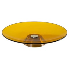Centro de mesa Siglo XX Fontana Arte Max Ingrand 2039 de cristal coloreado