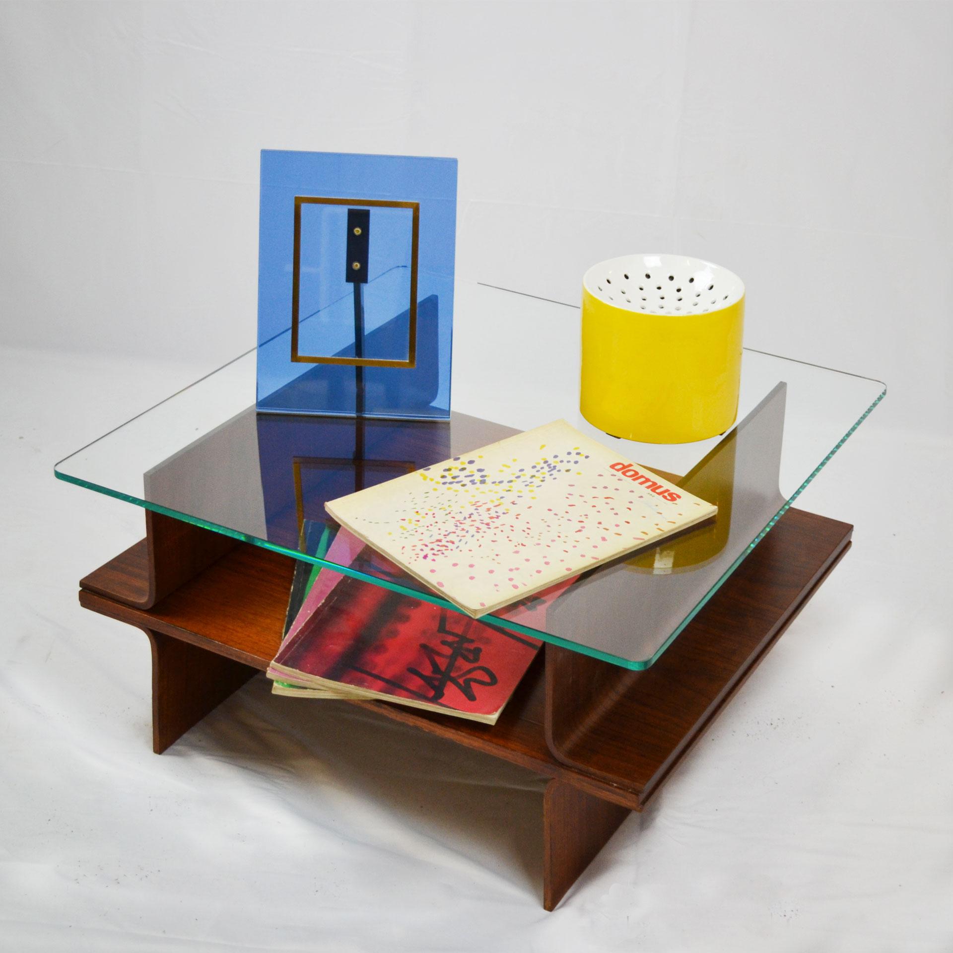 Mid-Century Modern 20th Century Fontana Arte Picture Frame Mod. N. 2426 Crystal and Brass Frame