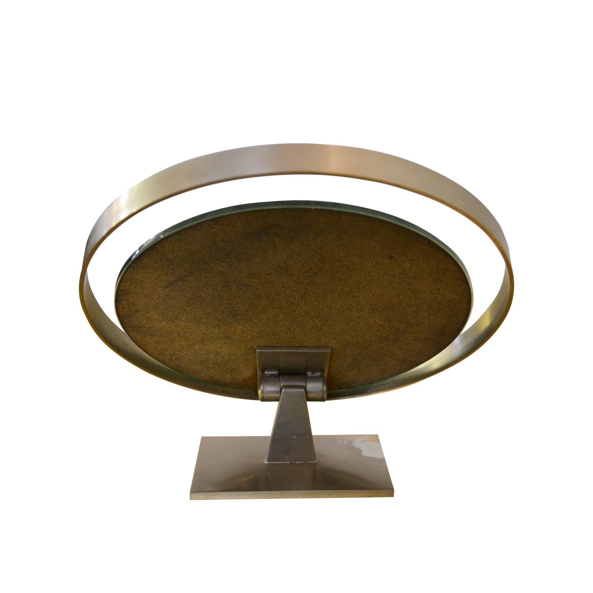 Italian 20th Century Fontana Arte Reclining Table Mirror Mod. 2153 in Brass