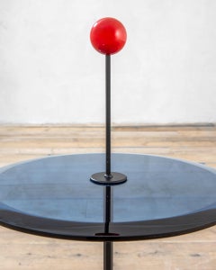 20th Century Fontana Arte Side Table model Orio by Pier Luigi Cerri Blue Glass