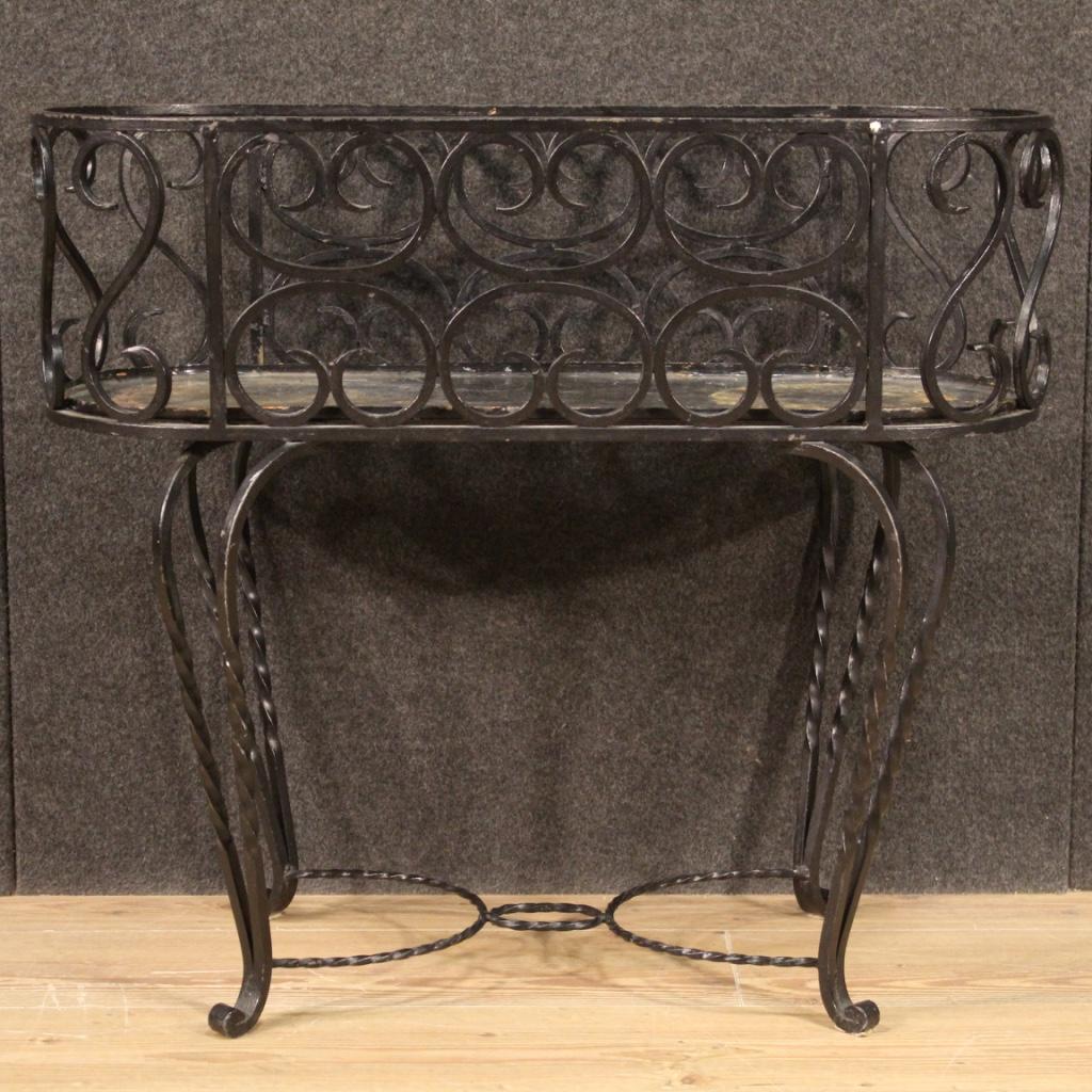 20th Century Forged and Painted Iron Italian Planter, 1970 7