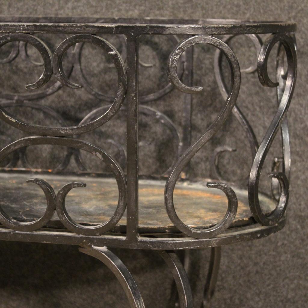 20th Century Forged and Painted Iron Italian Planter, 1970 4