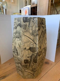 20th Century Balloon Paper Decoupage Octagonal Table