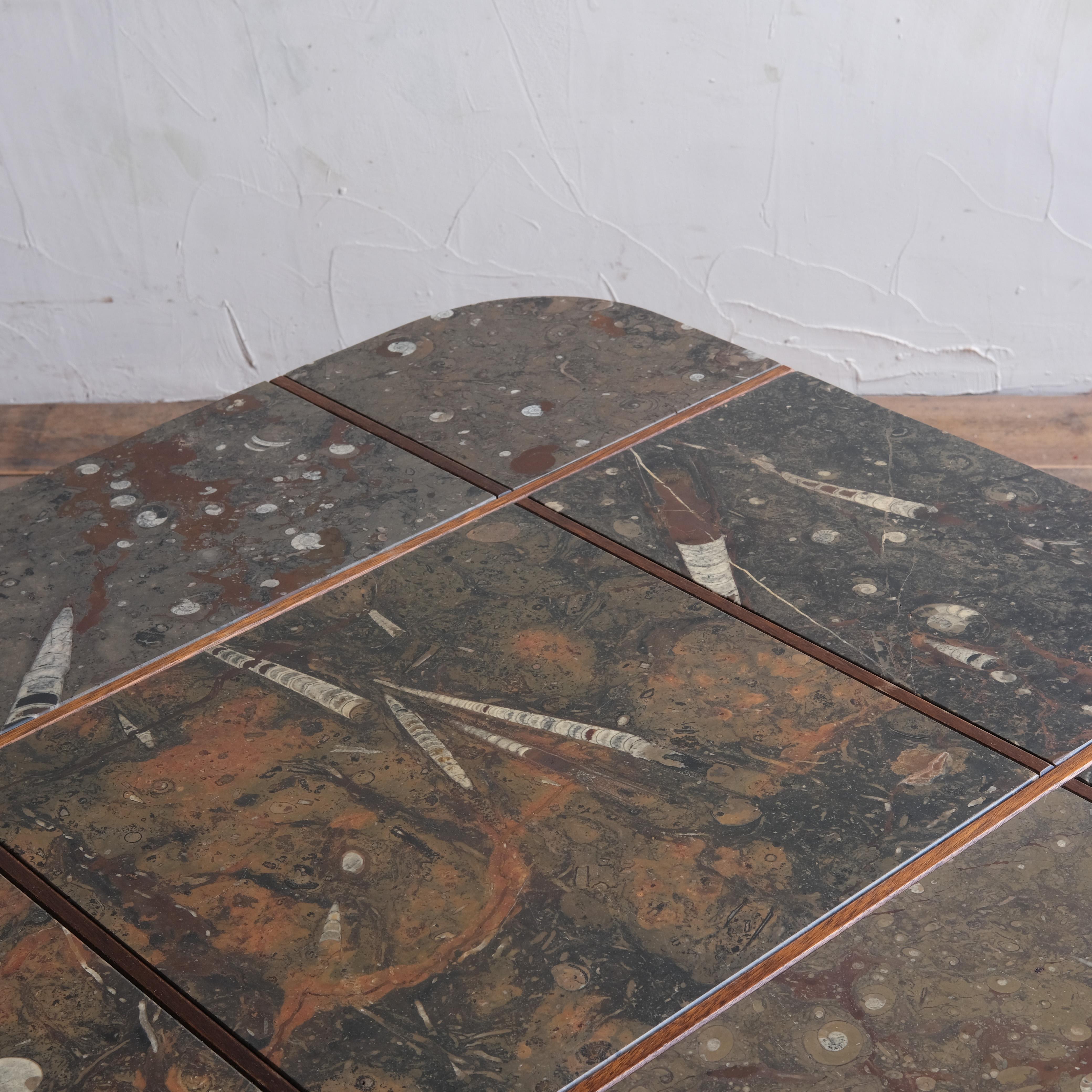 Unknown 20th Century Fossil Marble Coffee Table