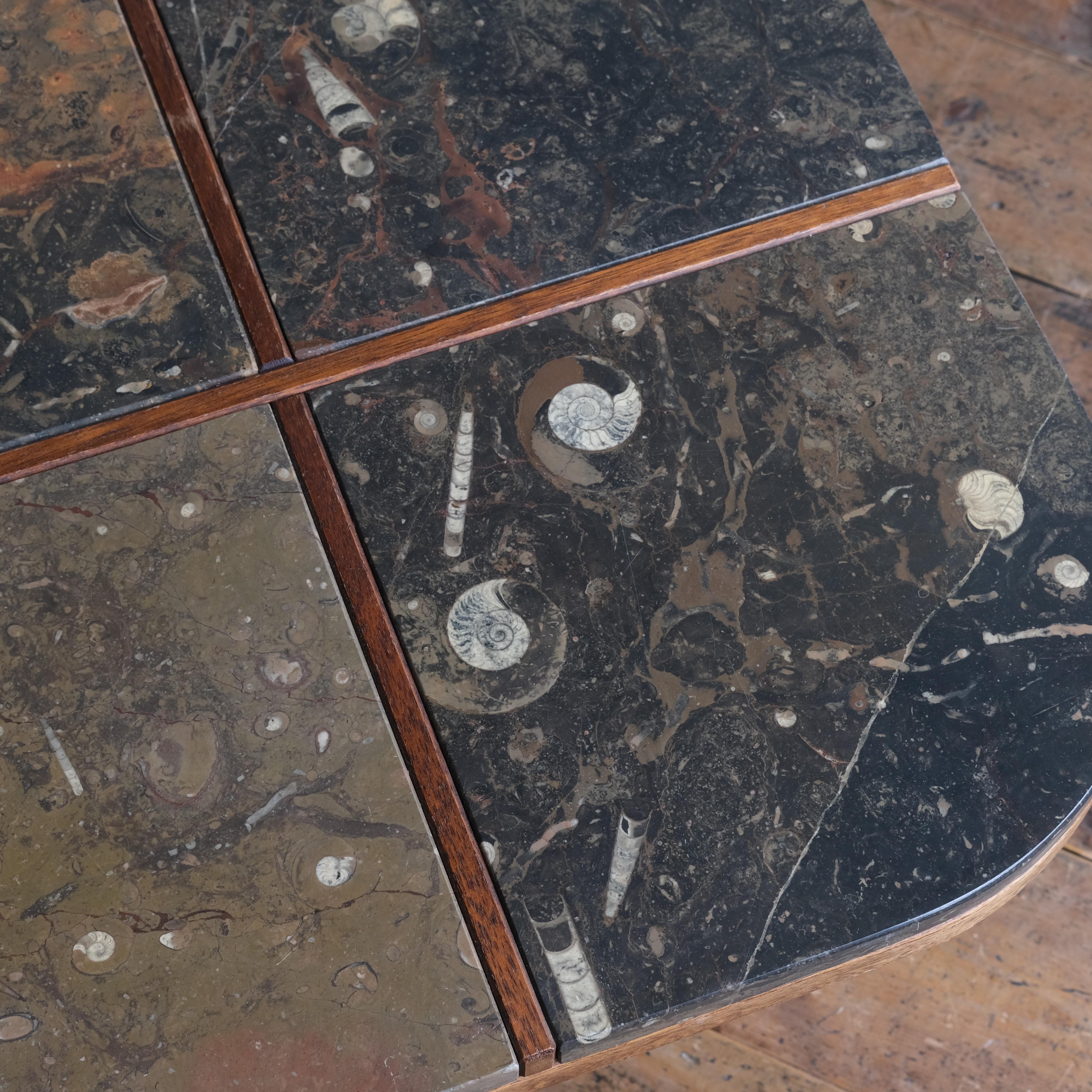 Late 20th Century 20th Century Fossil Marble Coffee Table