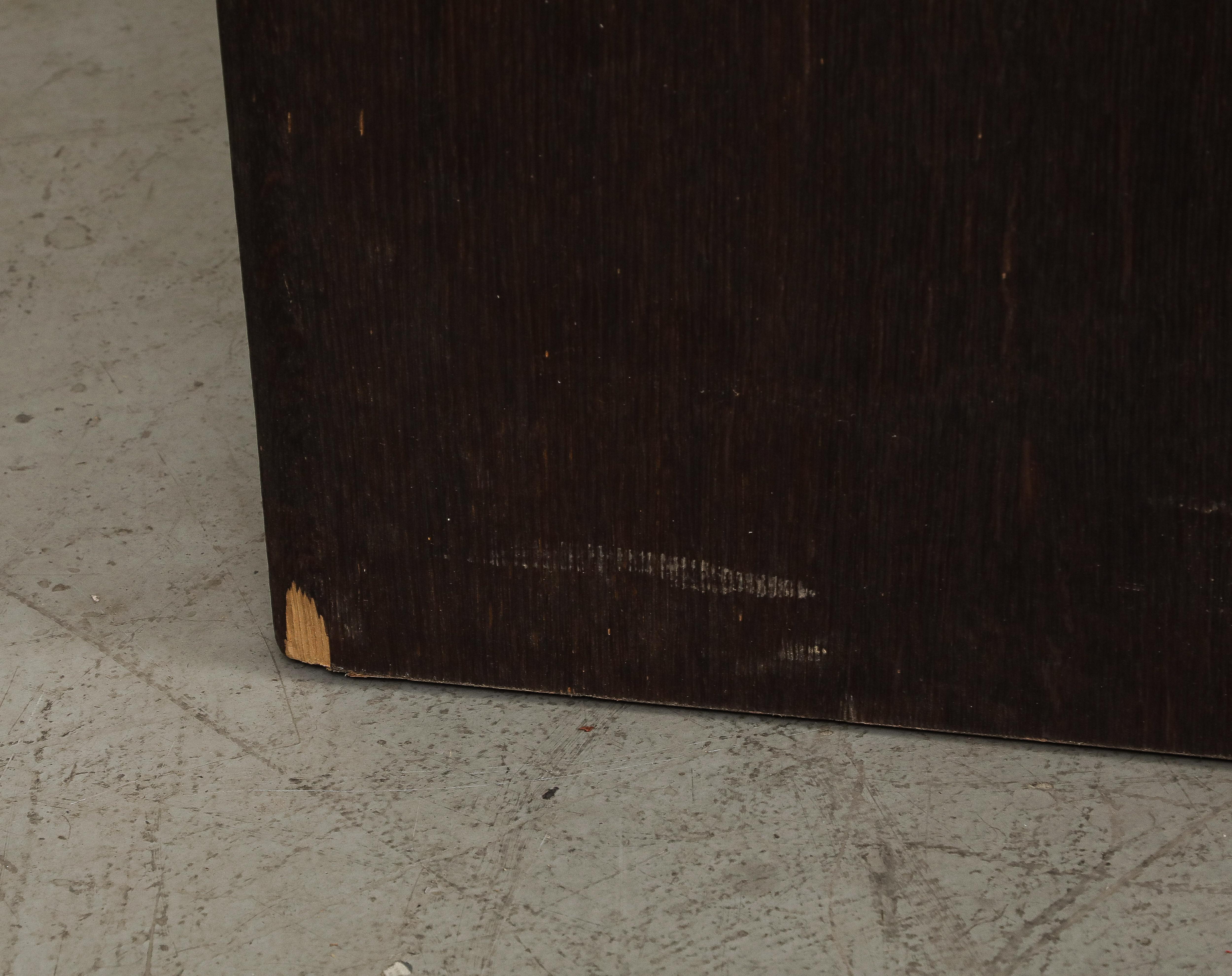 20th Century Four-Panel Sandblasted Oak Screen by Rabih Hage For Sale 7