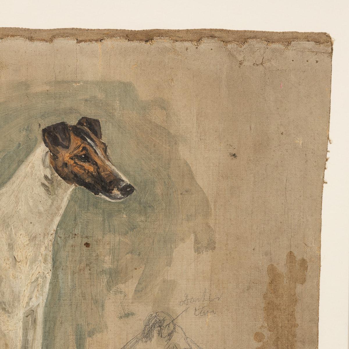 Gerahmter Fuchs Terrier, Öl auf Leinwand, 20. Jahrhundert, von Frederick Thomas Daws im Angebot 5