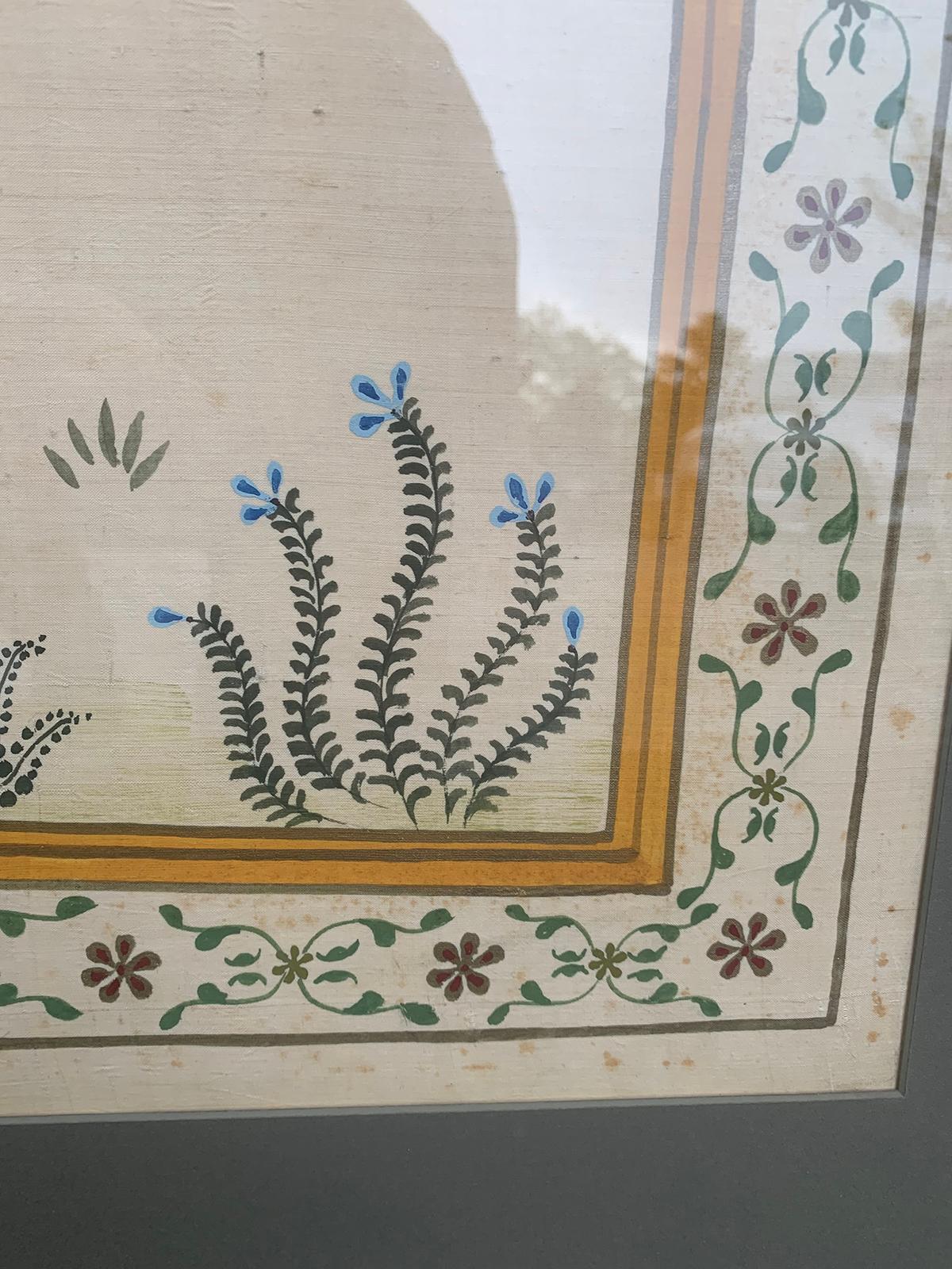 20th Century Framed Indian Ceremonial Elephant on Silk 7