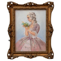 Modern Framed Italian Portrait by Tito Corbella