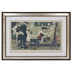 20th Century Framed Modern Illustration A.P. Litho Signed Norman Rockwell 1936