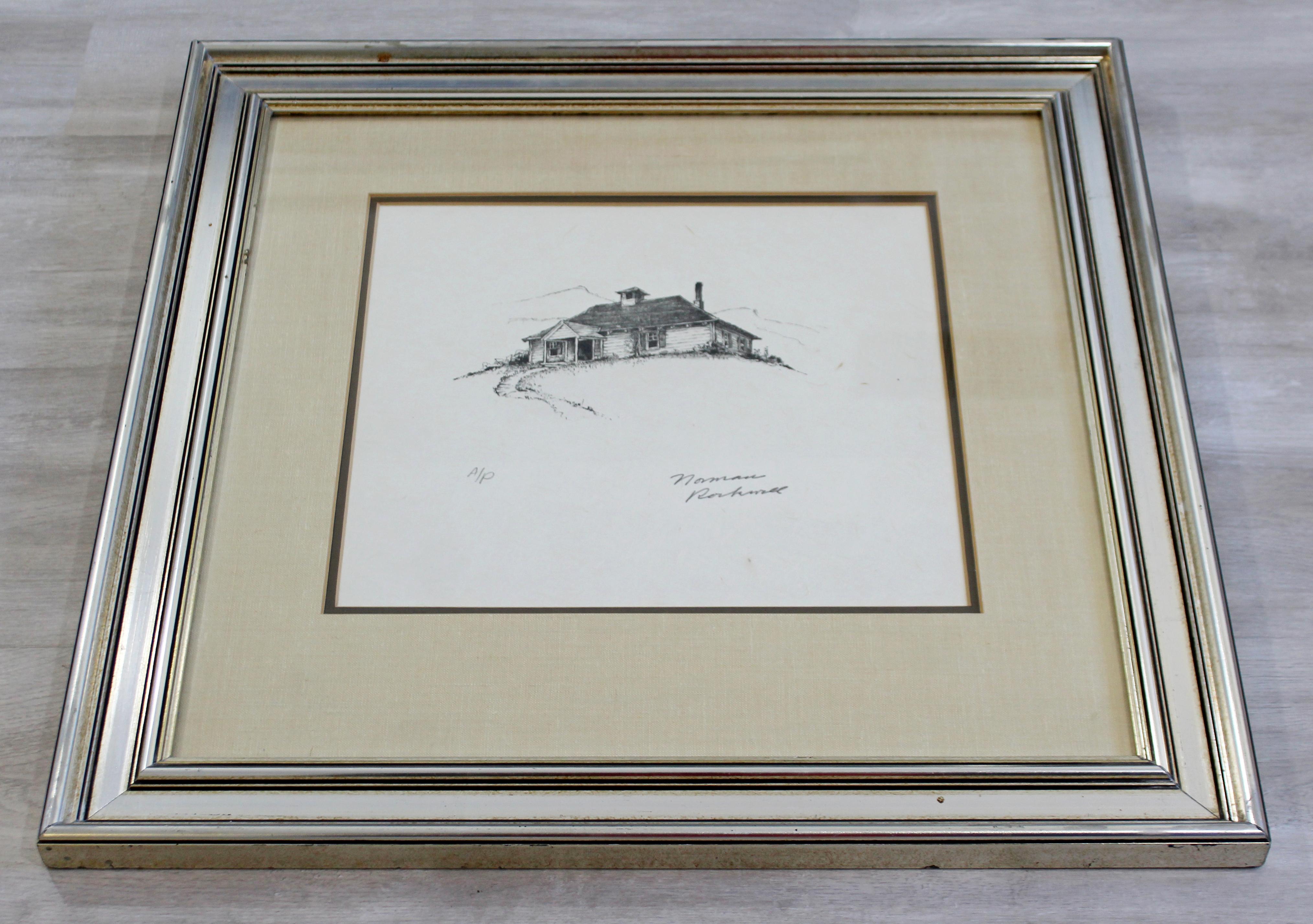 For your consideration is a framed, A.P. Lithograph of Norman Rockwell's 1947 modern illustration 