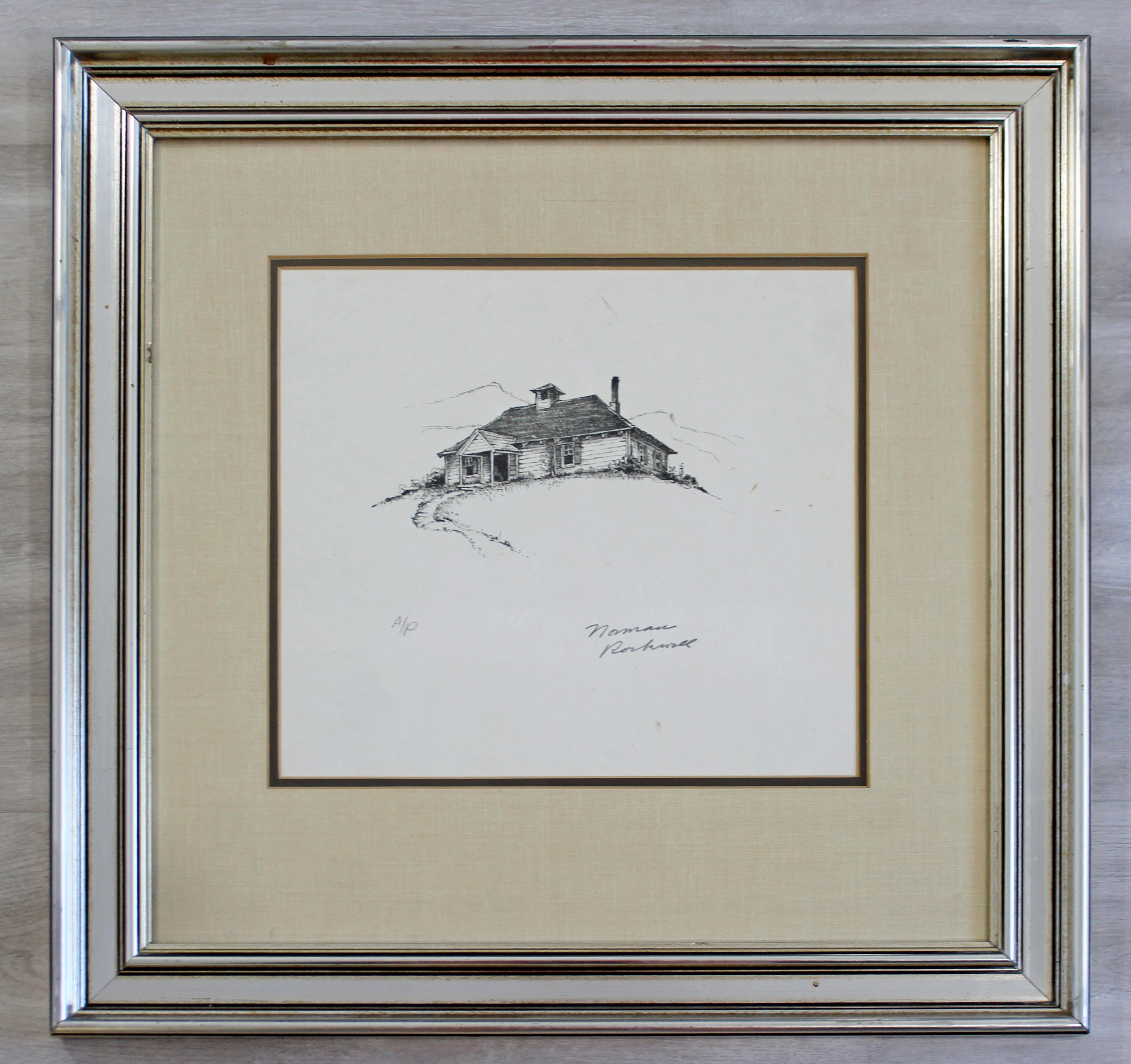 20th Century Framed Modern Illustration A.P. Litho Signed Norman Rockwell, 1947 In Good Condition In Keego Harbor, MI