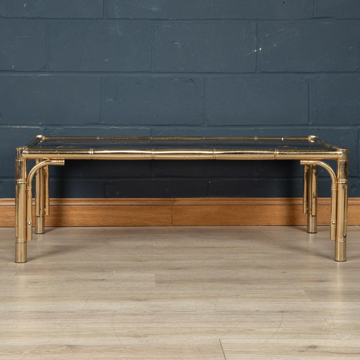 French 20th Century France Brass Coffee Table Attributable To Maison Jansen, c.1970 For Sale