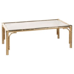 20th Century France Brass Coffee Table Attributable To Maison Jansen, c.1970