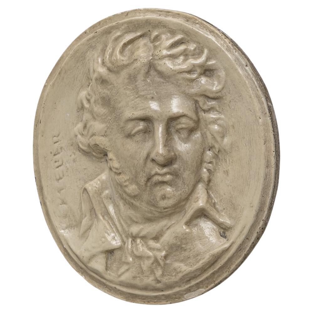 20. Jahrhundert Frankreich keramische Wand Kunst eines Mannes von Kleber