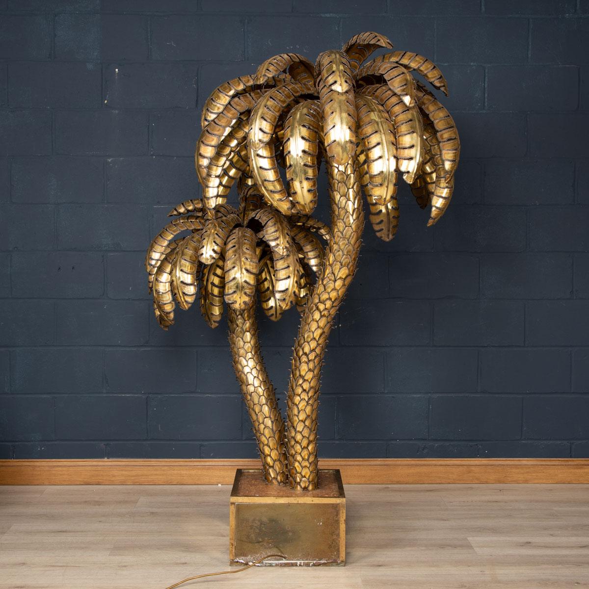 bronze palm tree floor lamp