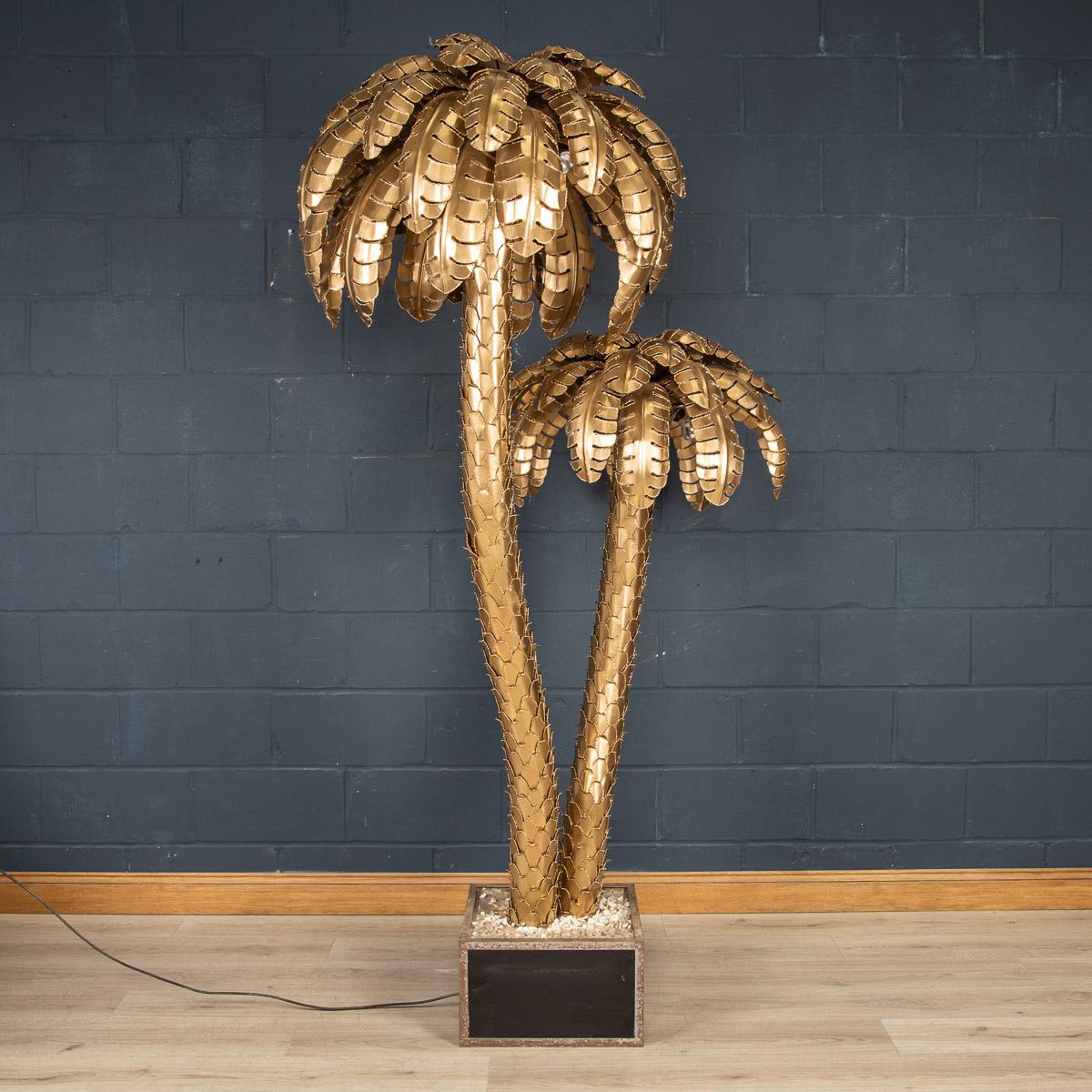 Brass 20th Century France Palm Tree Floor Lamp by Maison Jansen, c.1970