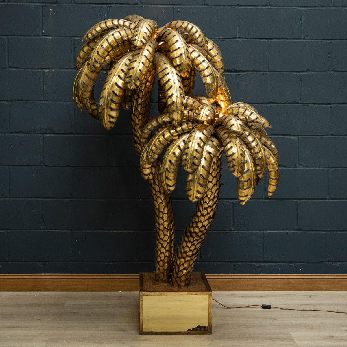Français Lampadaire français du 20e siècle en forme de palmier de la Maison Jansen, vers 1970 en vente