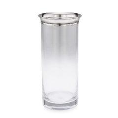 Französische versilberte Glasvase aus dem 20. Jahrhundert von Cartier