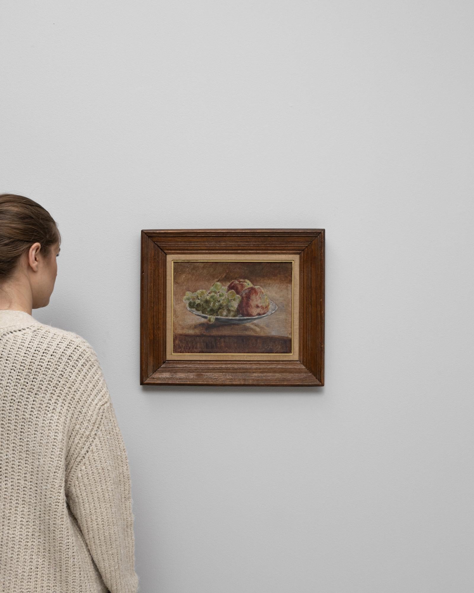 Français Nature morte en bois du 20e siècle avec cadre en bois en vente