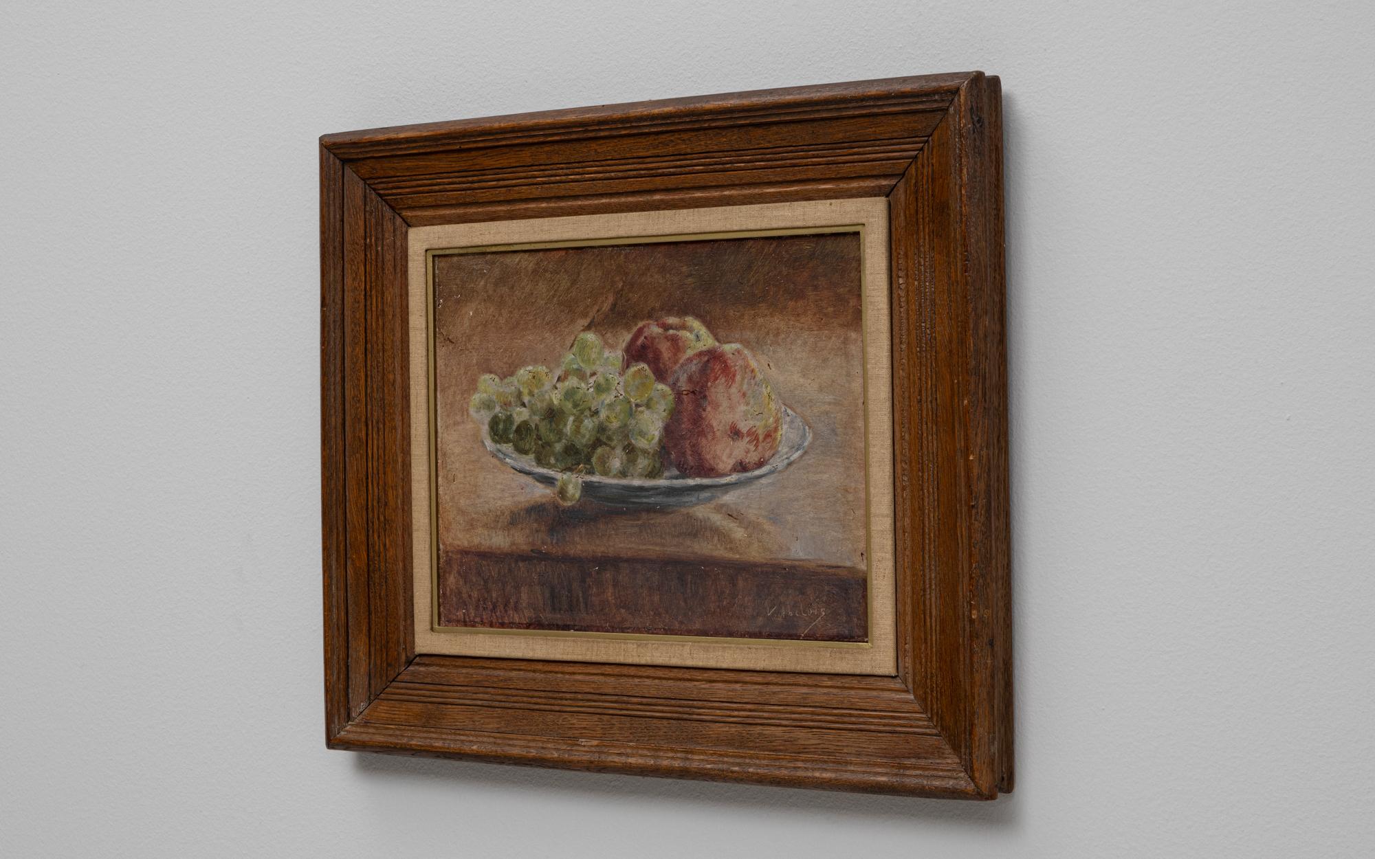 Nature morte en bois du 20e siècle avec cadre en bois en vente 1