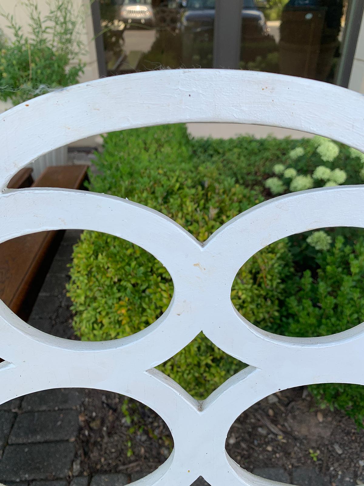 20th Century Frances Elkins Style White Loop Side Chair 6