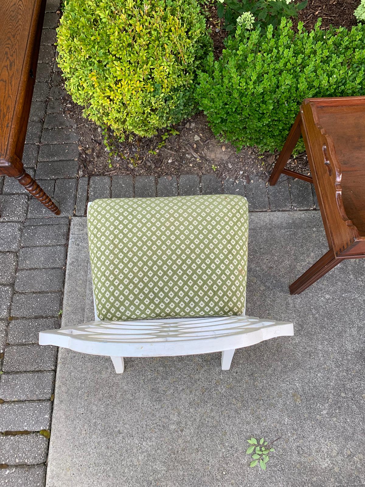 20th Century Frances Elkins Style White Loop Side Chair 1