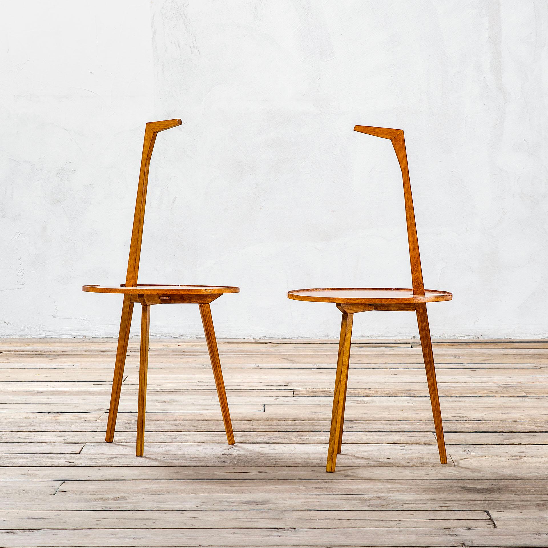 Mid-Century Modern 20e siècle, Franco Albini Paire de tables basses en bois TN6 Cicognino, années 50 en vente