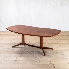 20e siècle, Franco Albini pour Poggi, bureau en bois mod. T22, années 50