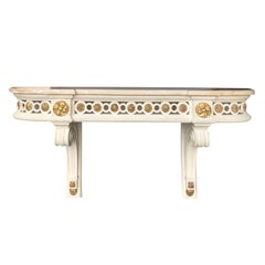 20th Century Frederick P. Victoria Neoclassical Hanging Console with Marble Top