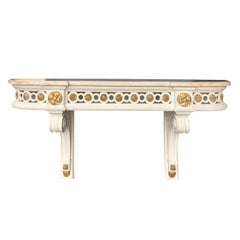Used 20th Century Frederick P. Victoria Neoclassical Hanging Console with Marble Top