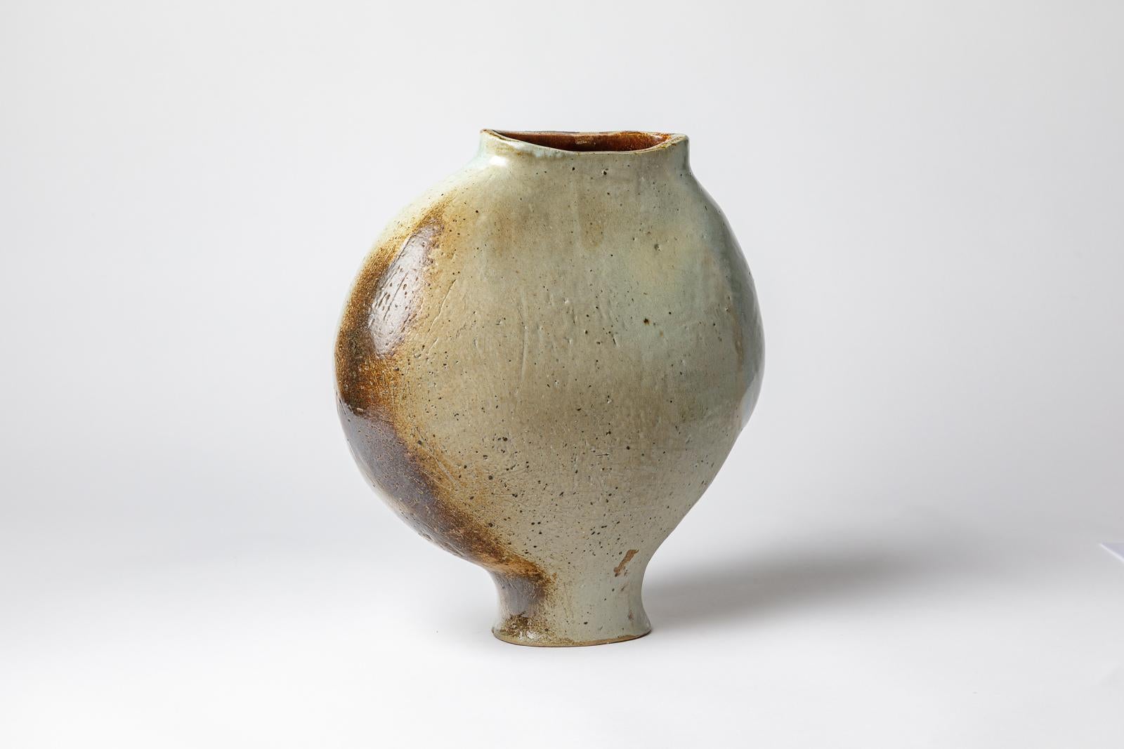 Mid-Century moderno Vaso in ceramica a forma libera del XX secolo di Jacqueline e Bernard Courcoul 1960 in vendita