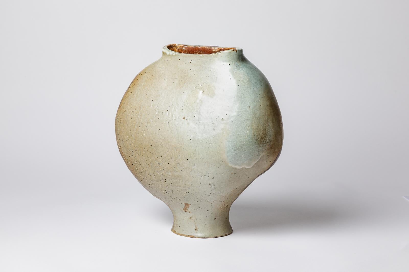 Francese Vaso in ceramica a forma libera del XX secolo di Jacqueline e Bernard Courcoul 1960 in vendita