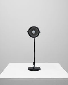 Mid-Century French Adjustable Metal Table Lamp with Black Shade
