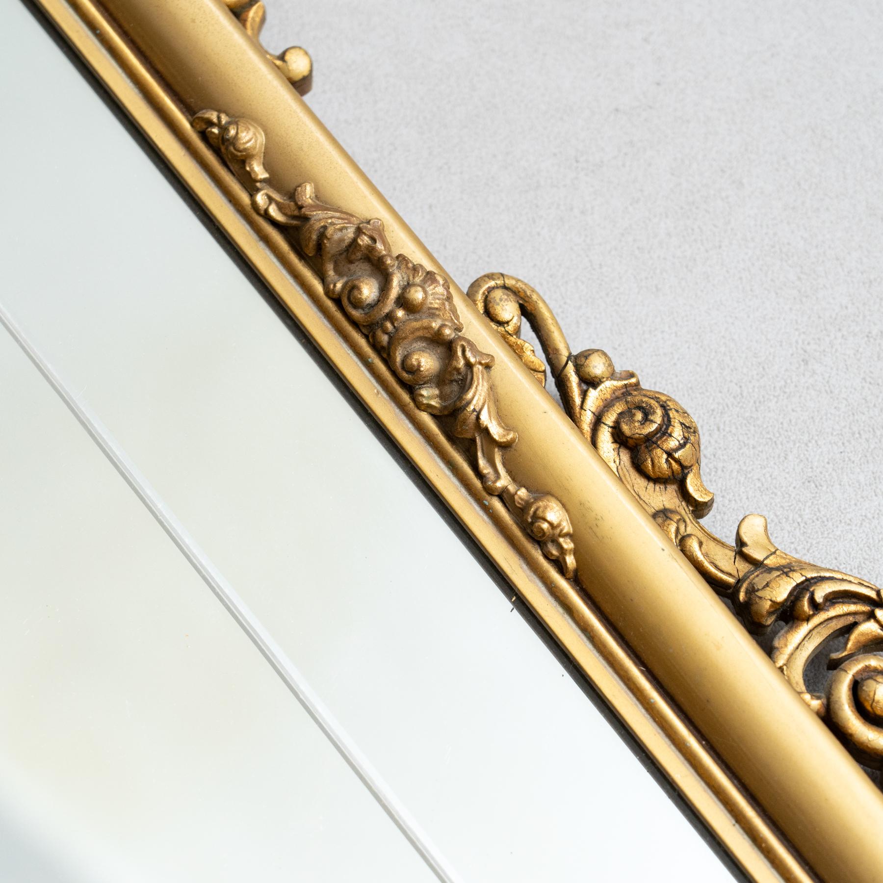 Miroir à cornes d'or Antique Mirror du 20ème siècle : Elegance Timeless en vente 3