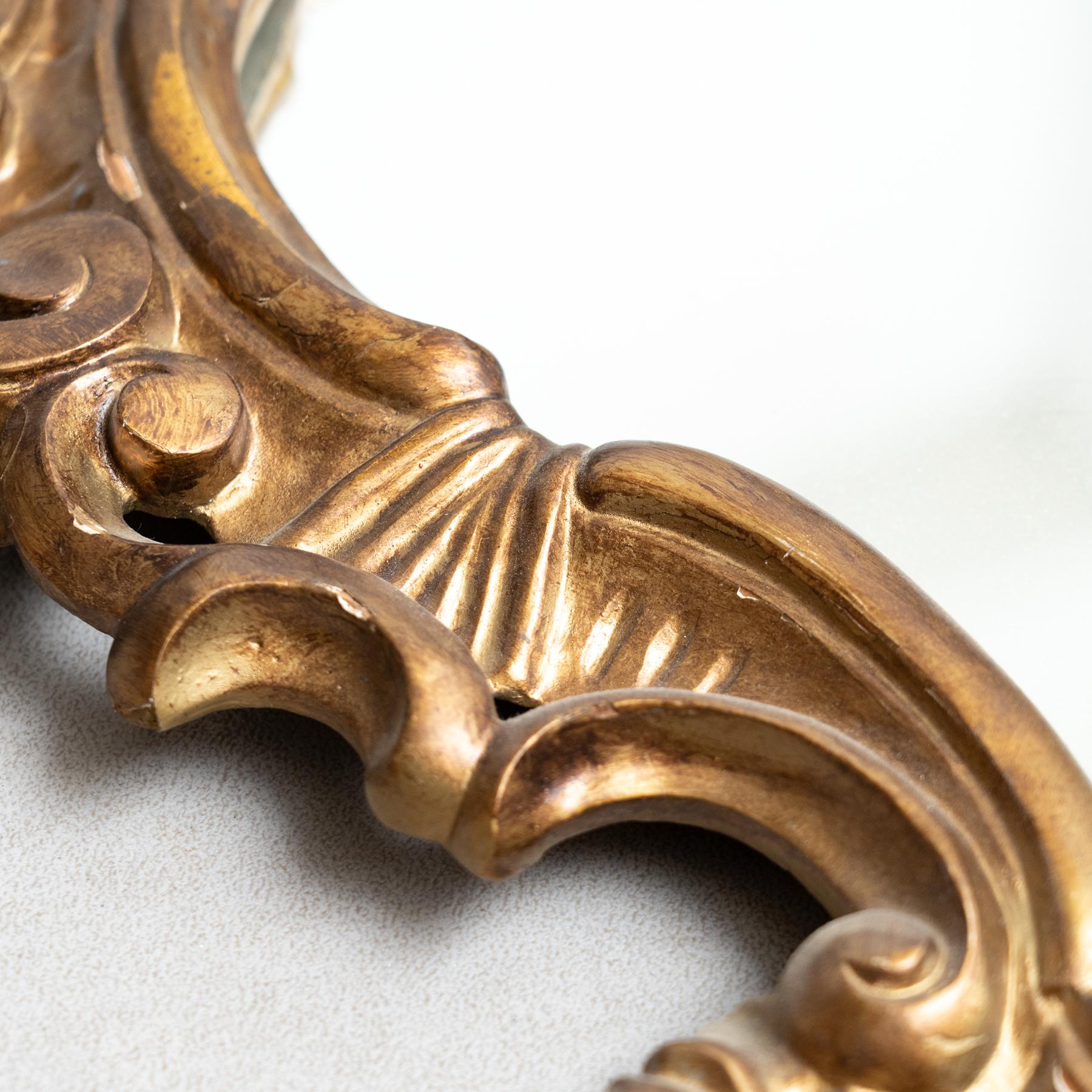 Miroir à cornes d'or Antique Mirror du 20ème siècle : Elegance Timeless en vente 3