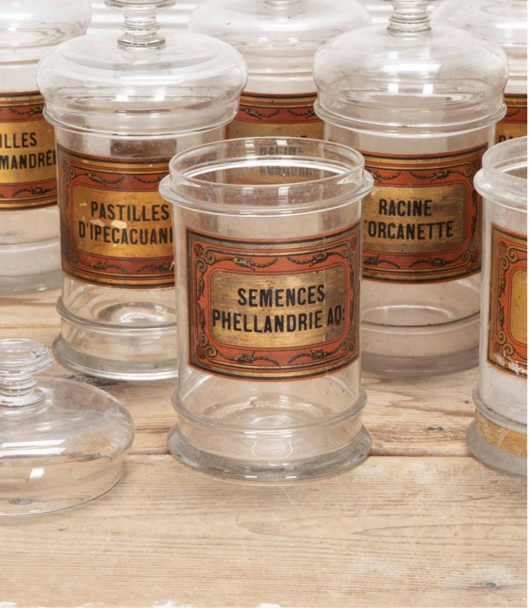 Französische Apotheker-Gefäße des 20. (20. Jahrhundert)