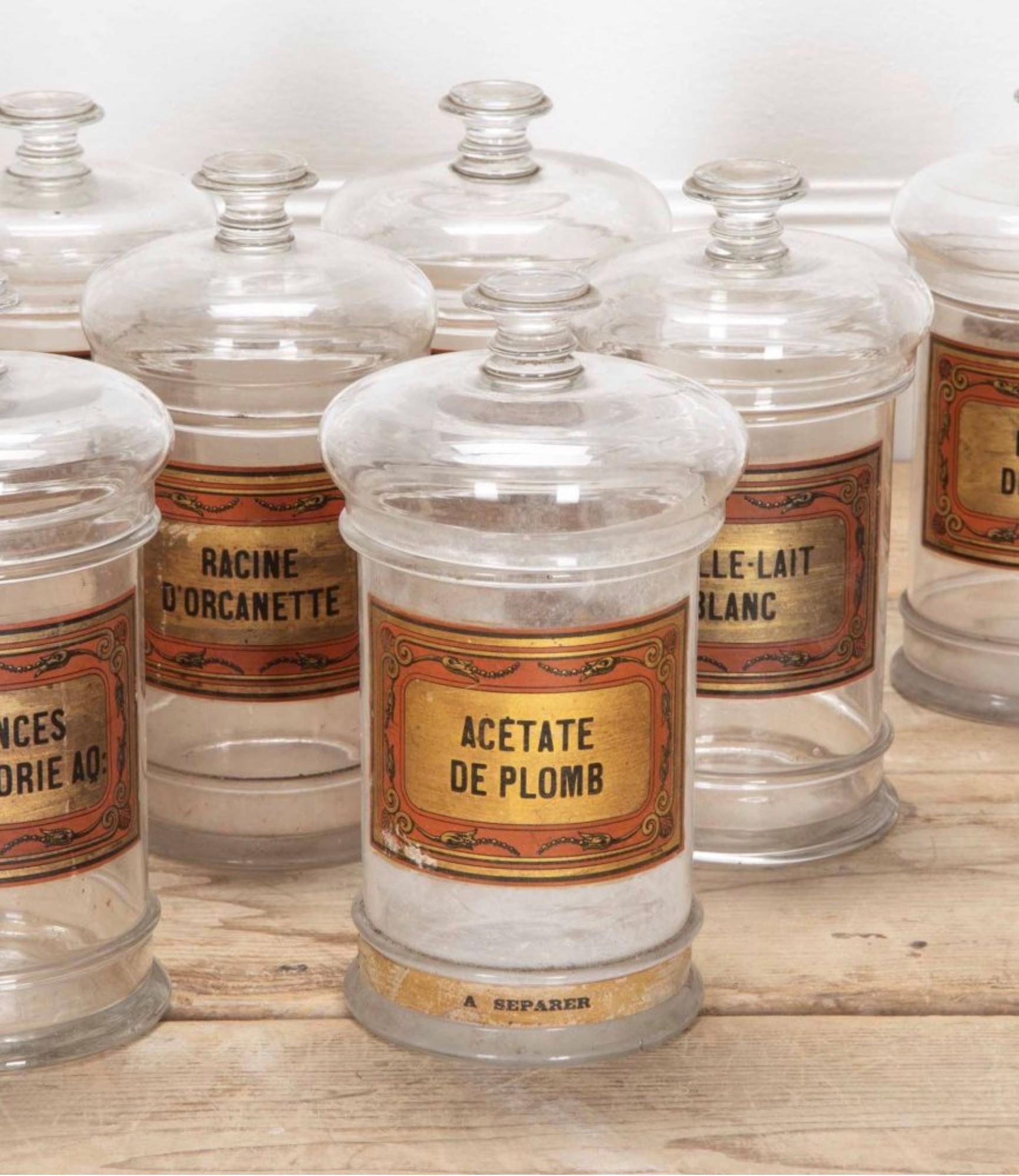 Französische Apotheker-Gefäße des 20. 1