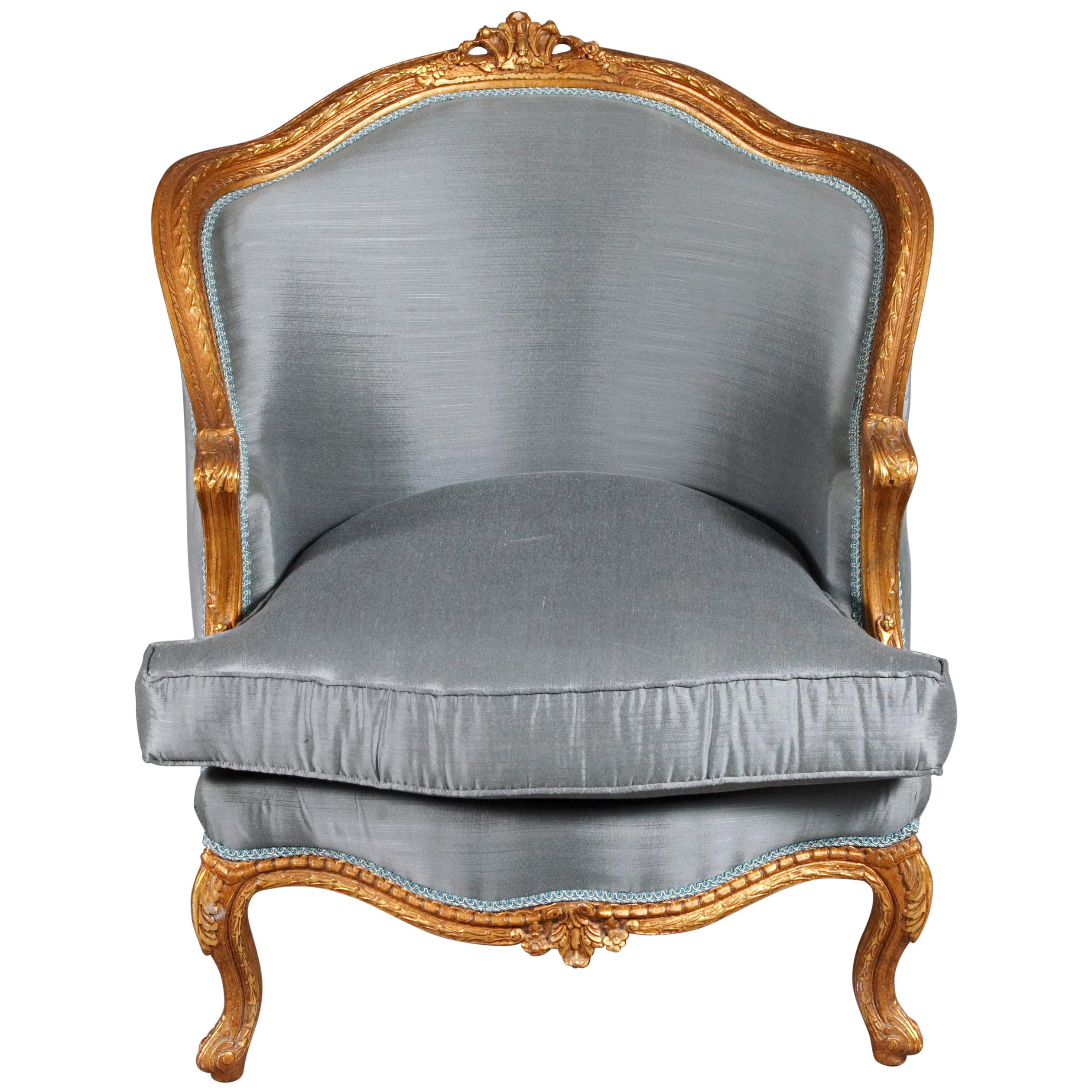 20th Century French Armchair antique Louis Quinze Baroque Style beech For Sale