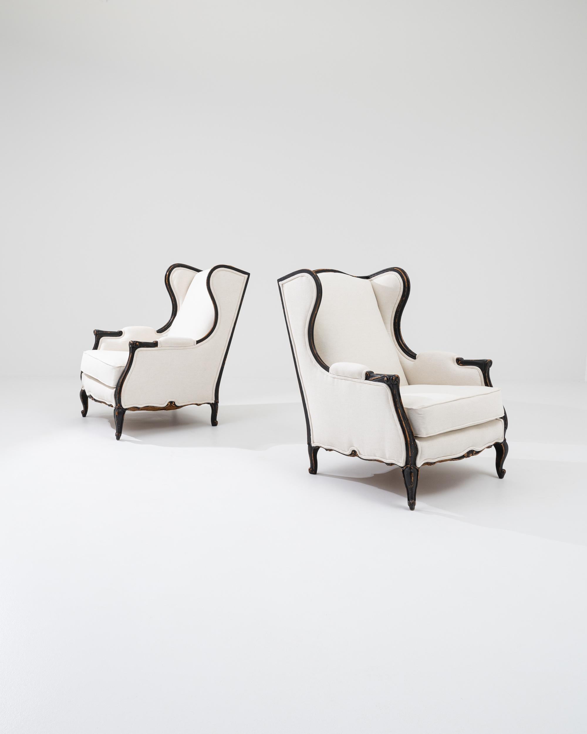 French Provincial 20th Century French Armchairs, a Pair