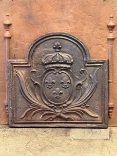 20th Century French 'Arms of France' Fireback / Backsplash in Louis XV Style