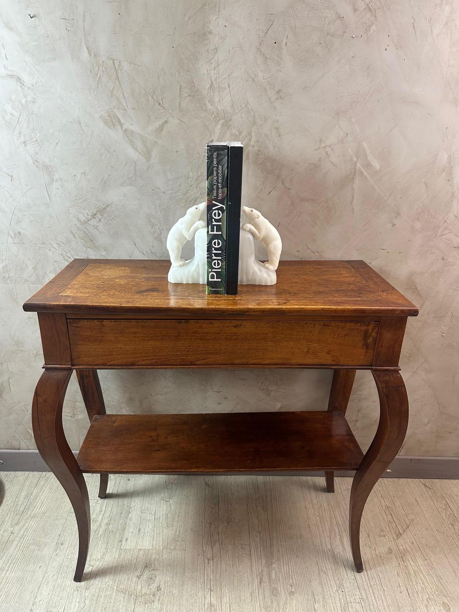 20th century French Art Deco Alabaster Polar Bear Bookends, 1930s 8
