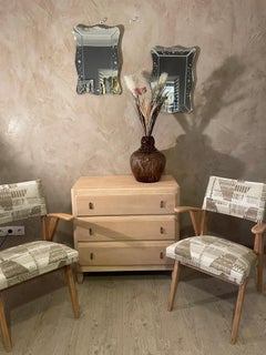 Vaso in vetro ambrato Art Deco francese del XX secolo, anni '30