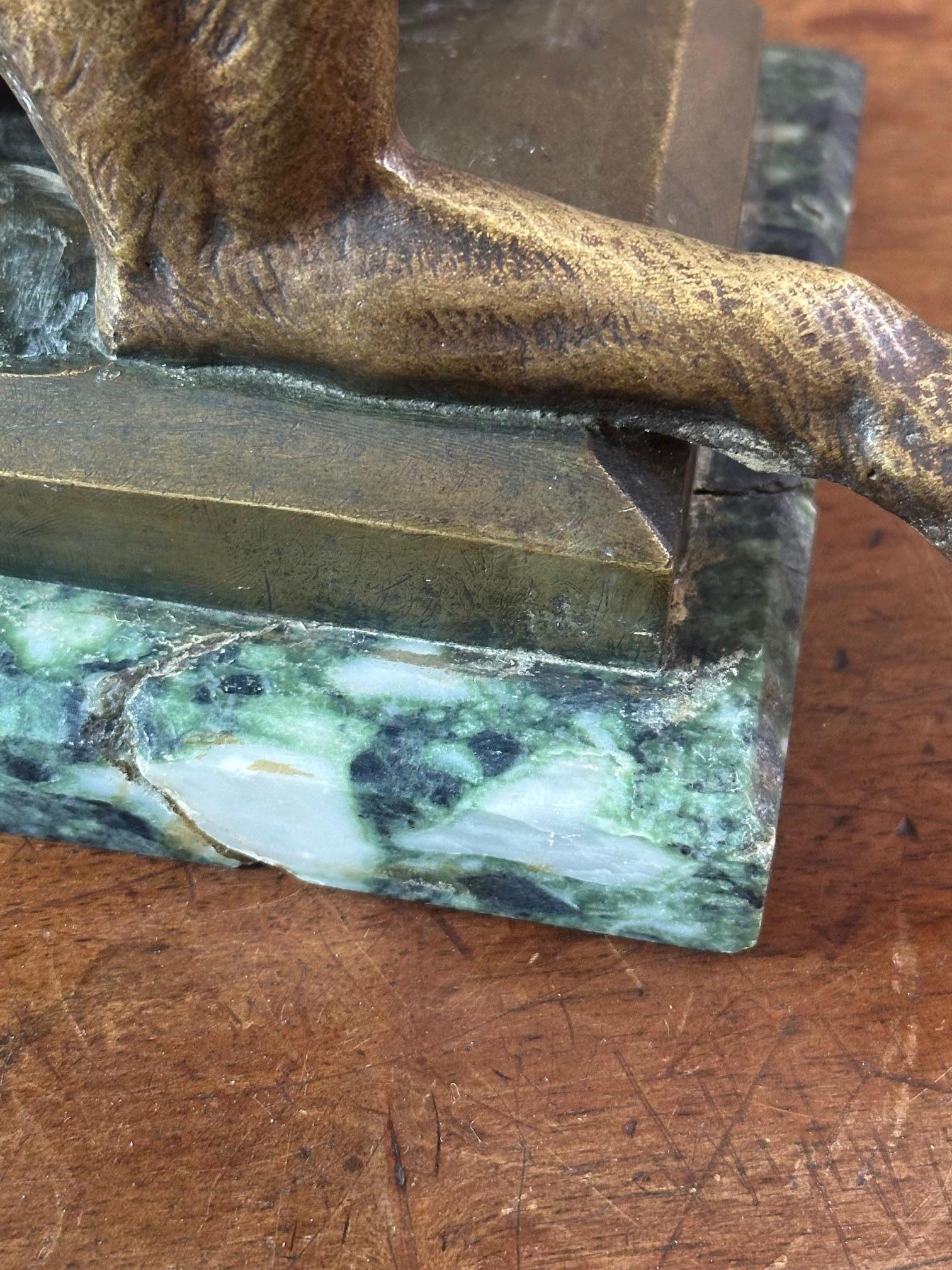 20th century French Art Deco Bronze Georges Guyot Dog Scuplture, 1930s 10