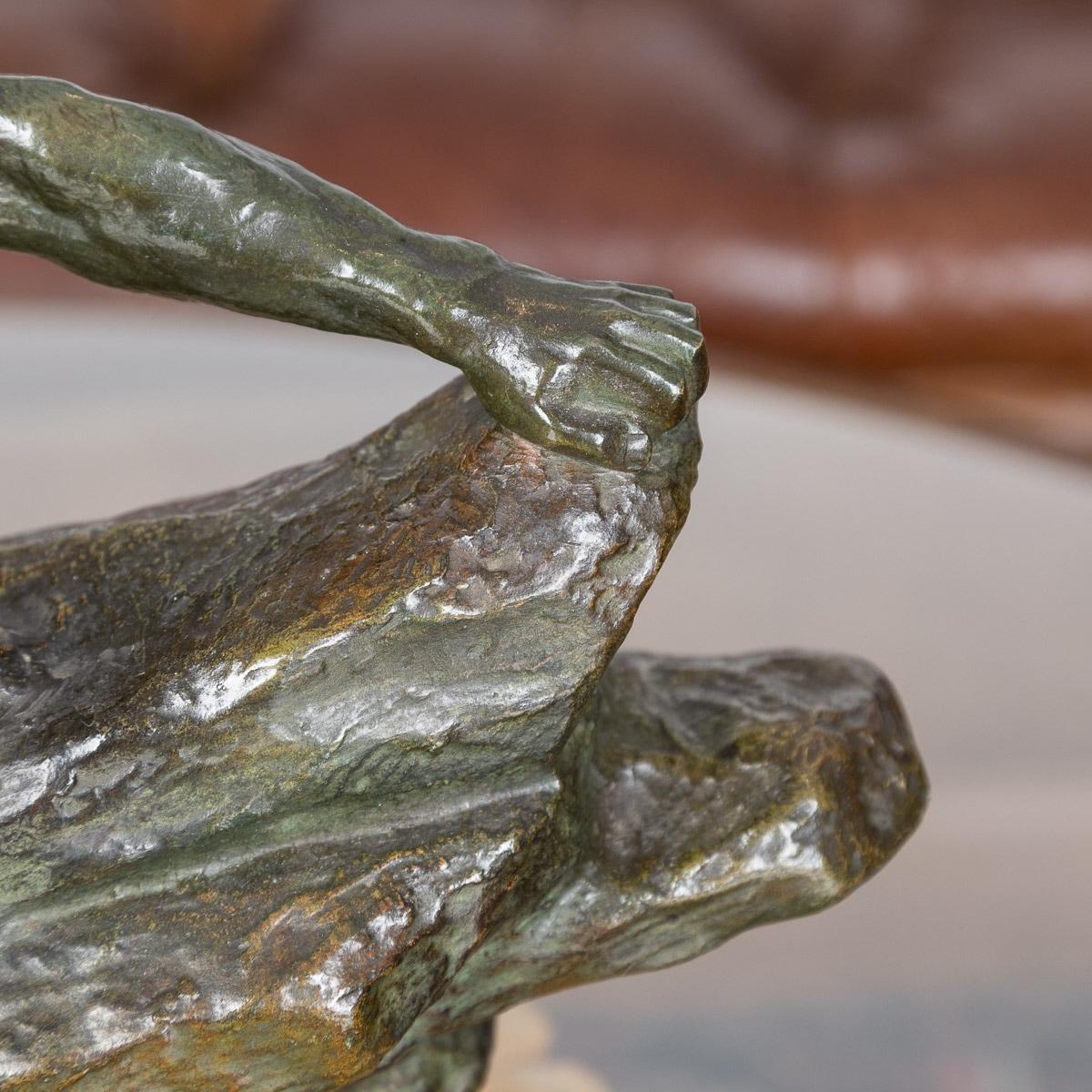 Französische Art-Déco-Jägerfigur aus Bronze des 20. Jahrhunderts, Pierre Le Faguays, um 1930 im Angebot 15