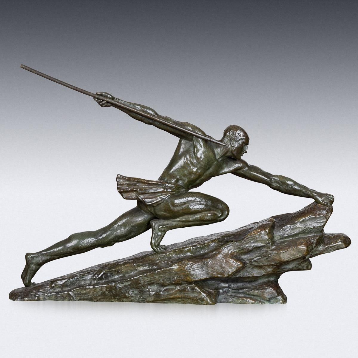 Französische Art-Déco-Jägerfigur aus Bronze des 20. Jahrhunderts, Pierre Le Faguays, um 1930 (Art déco) im Angebot