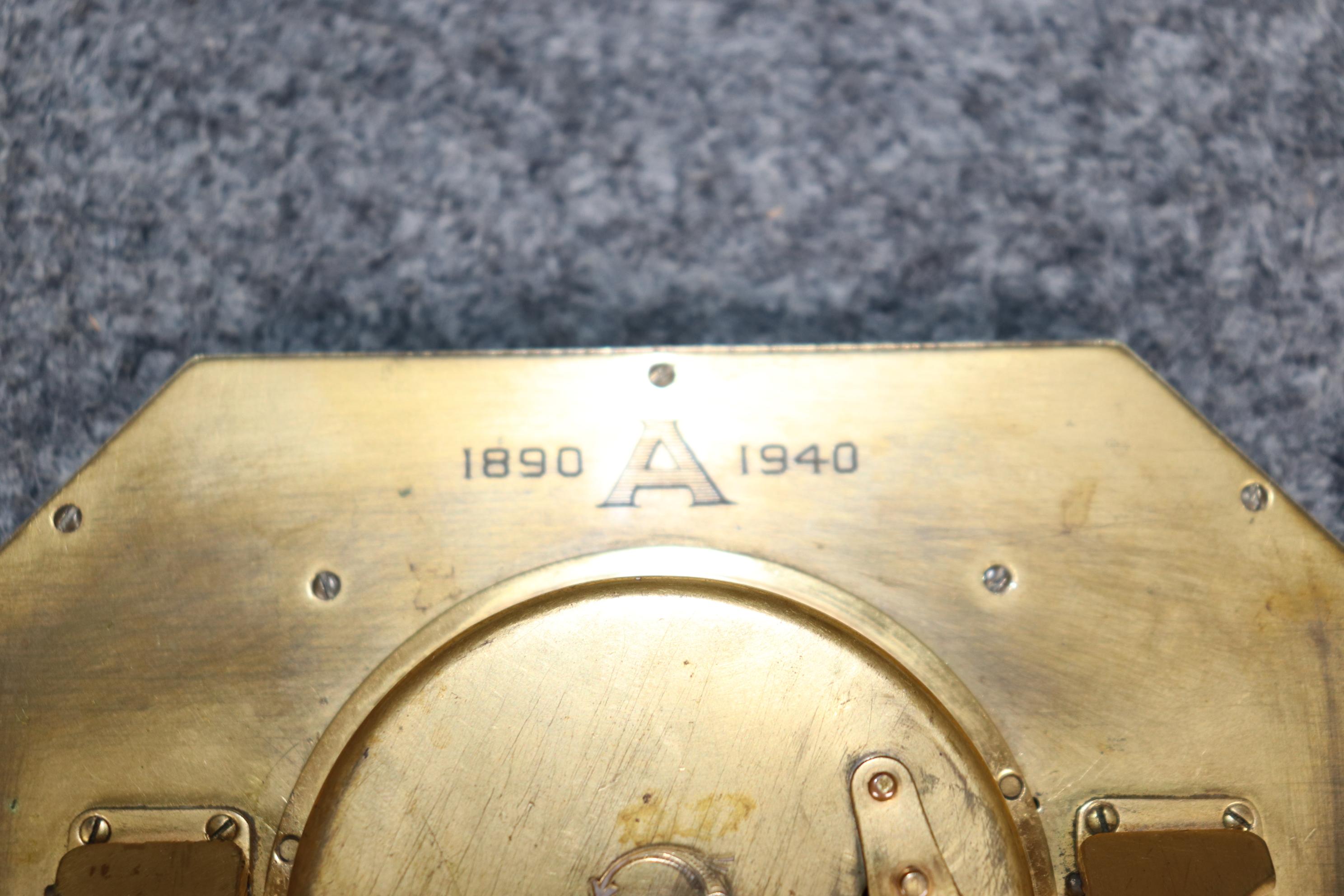 20th Century French Art Deco Bronze Ormolu Desk Clock For Sale 4