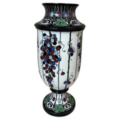 Vaso in ceramica Art Déco francese del XX secolo, anni '30