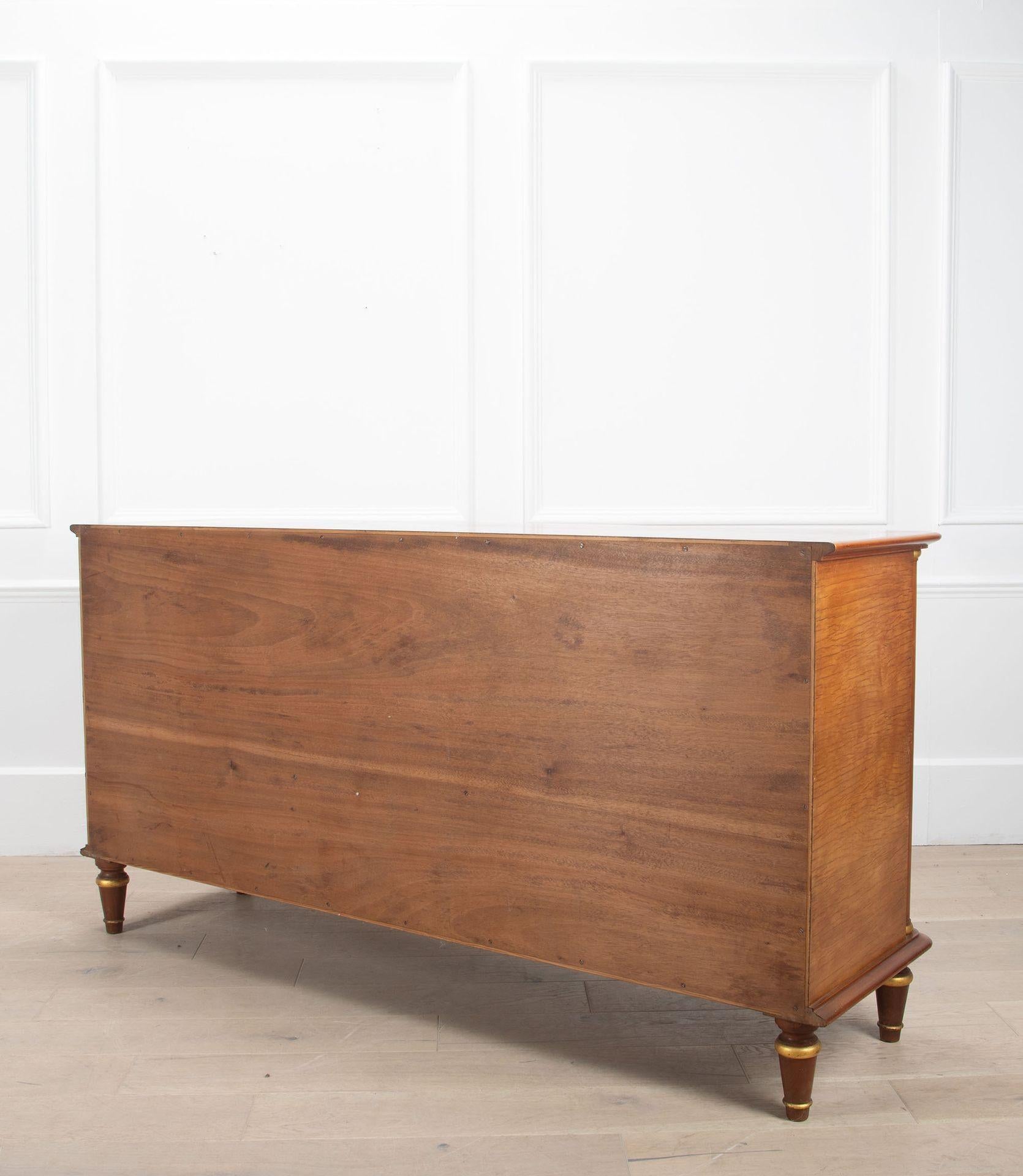 Dorato Buffet in ciliegio Art Deco francese del XX secolo in vendita