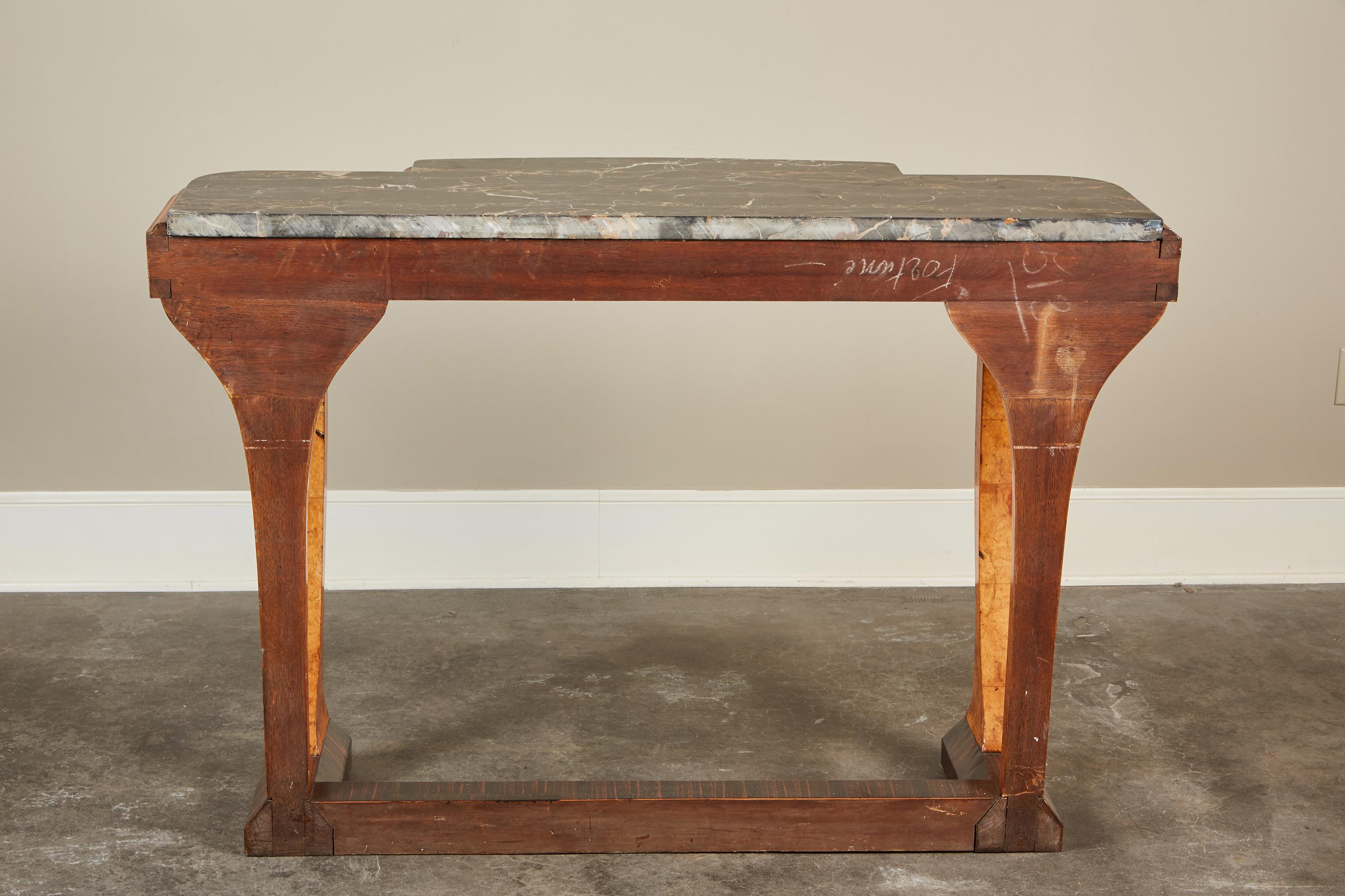 20th Century French Art Deco Console with Marble Top 3